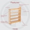 Rev-A-Shelf Maple Wood; Steel, Natural Maple, 6.5 in W, 25.5 in H, 21.63 in D 448-BCSC-6C - alternate 6